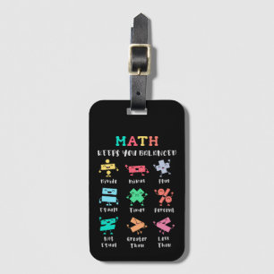 Étiquette À Bagage Les maths vous maintiennent en équilibre