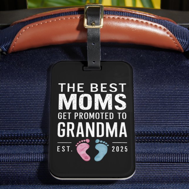Étiquette À Bagage Les Meilleures Moms Sont Promues À Grandma Est 202 (Insitu Rectoal 2)