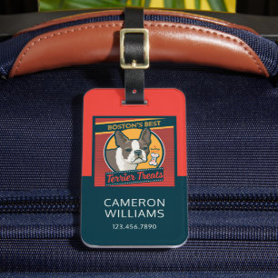 Étiquette À Bagage Les meilleurs soins Terrier de Boston