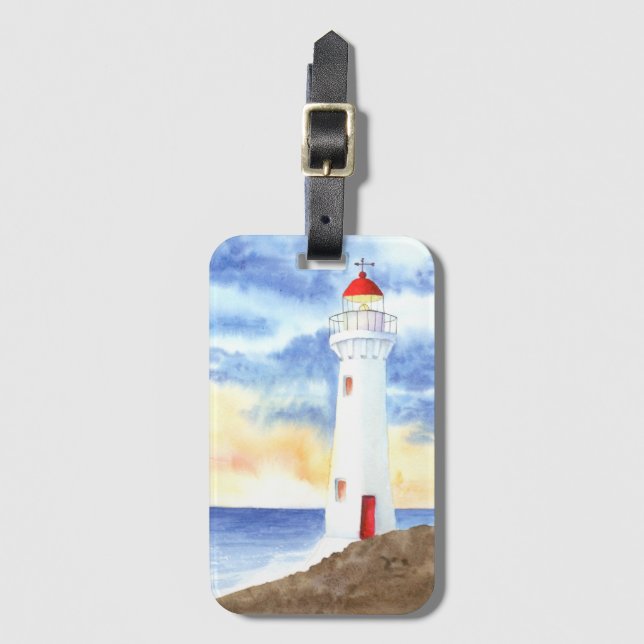 Étiquette À Bagage Les monts du phare nautique (Devant Vertical)