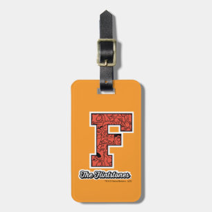 Étiquette À Bagage Les Pierrafeu   Monogramme de style collégial