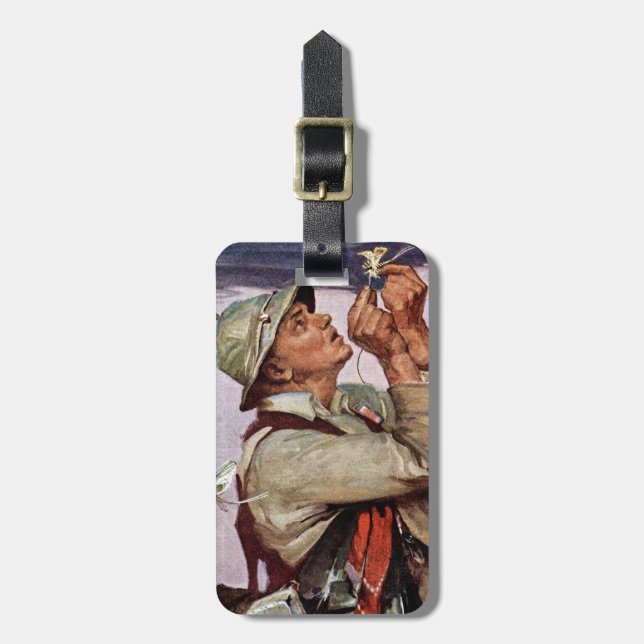 Étiquette À Bagage Les poissons sautent (Devant Vertical)