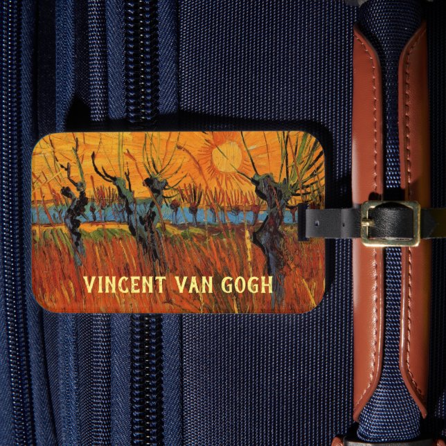 Étiquette À Bagage Les saules au coucher du soleil par Vincent van Go (Insitu Rectoal 4)