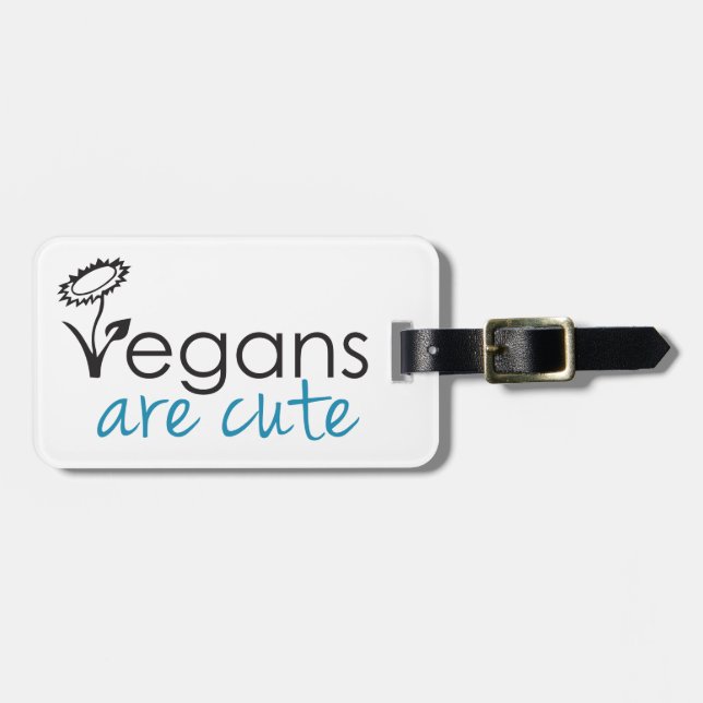 Étiquette À Bagage Les végétaliens sont mignons - les avocats (Devant horizontal)