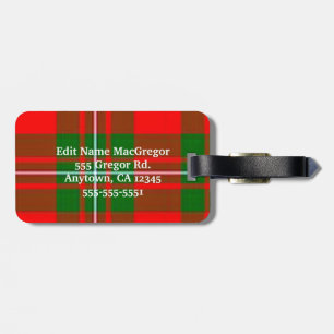 Étiquette À Bagage L'étiquette de bagage de MacGregor customisent svp