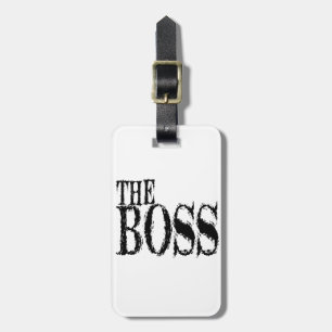 Étiquette À Bagage L'étiquette de bagage de patron