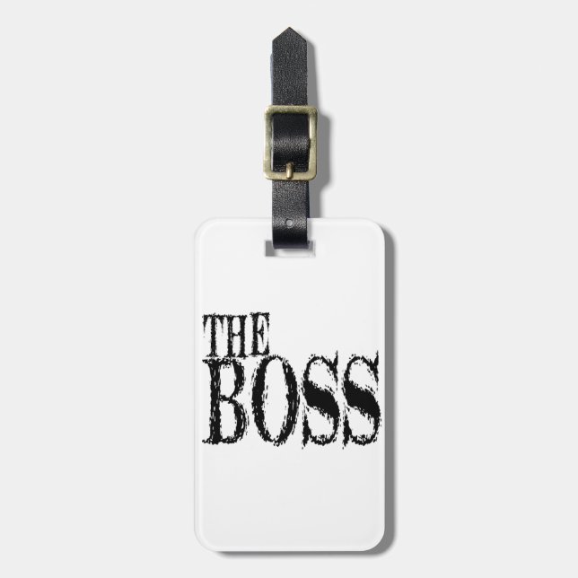 Étiquette À Bagage L'étiquette de bagage de patron (Devant Vertical)