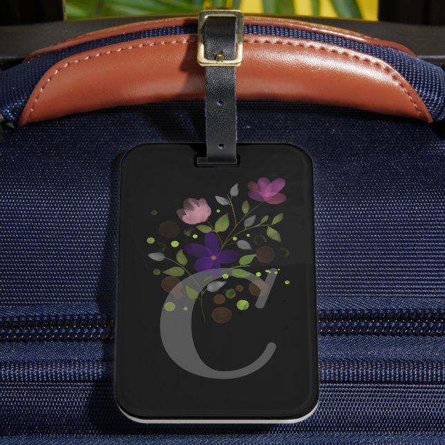 Étiquette À Bagage LETTRE INITIALE C PLUS DRAPEAU DE CONCEPTION Flora (Insitu Rectoal 2)