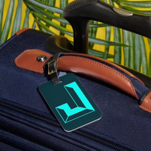 ÉTIQUETTE À BAGAGE LETTRE INITIALE MOMOGRAPHIQUE J (Insitu Rectoal 1)