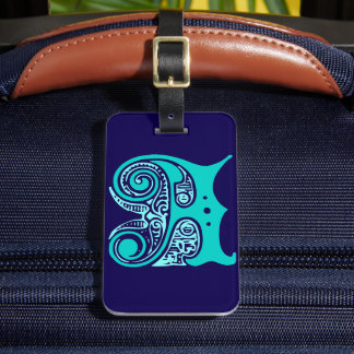 Étiquette À Bagage LETTRE INITIALE MONOGRAPHIQUE vintage A