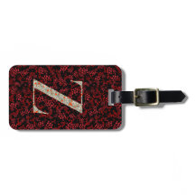 LETTRE MONOGRAPHIQUE Florale CLASSE Z ROUGE foncé