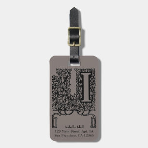 Étiquette À Bagage LETTRE vintage MONOGRAPHIQUE VITALE I