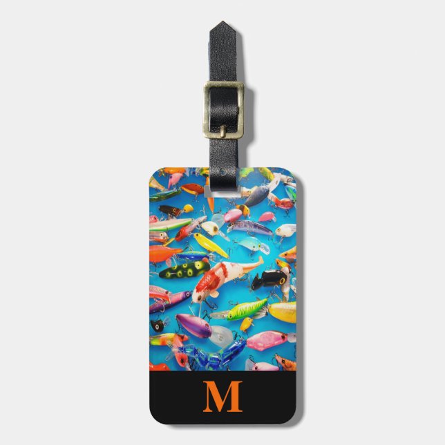 Étiquette À Bagage Leurres de pêche Monogram Travel (Devant Vertical)