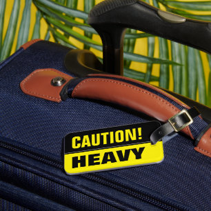 Étiquette À Bagage Levage lourd de précaution Drôle bagage de voyag