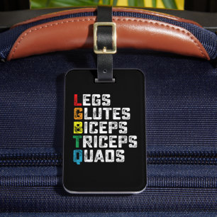 Étiquette À Bagage LGBTQ Legs Glutes Biceps Triceps Quads Gym amusant