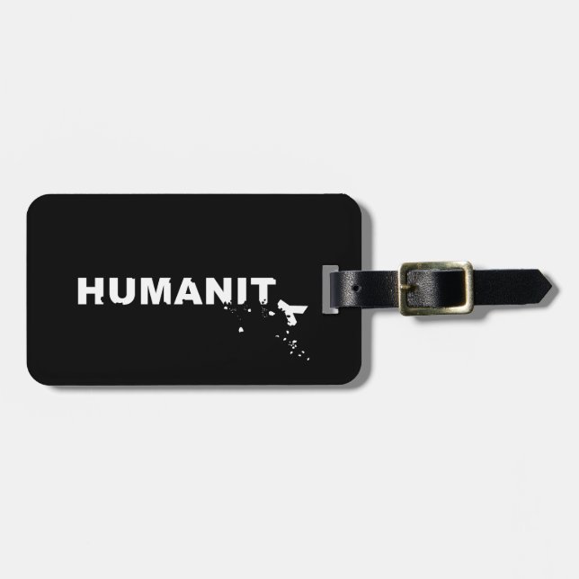 Étiquette À Bagage L'humanité s'effondre (Devant horizontal)