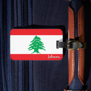 Étiquette À Bagage Liban Bagages Tags, drapeau patriotique libanais