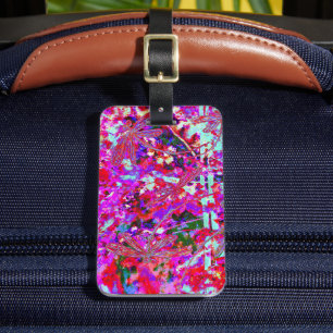 Étiquette À Bagage Libellules Pop Art sur un mug rose latte