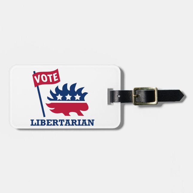 Étiquette À Bagage LIBERTAIRE de VOTE - liberté/liberté/constitution (Devant horizontal)