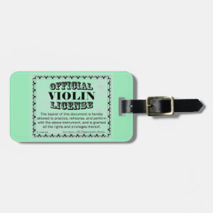 Étiquette À Bagage Licence de violon
