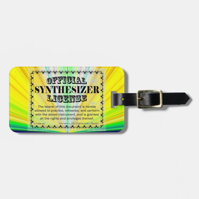 Étiquette À Bagage Licence Synthesizer (Devant horizontal)