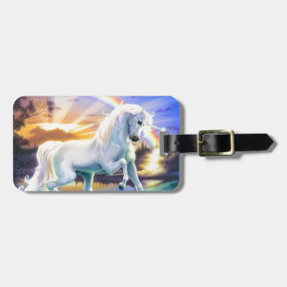 Étiquette À Bagage Licorne d'arc-en-ciel