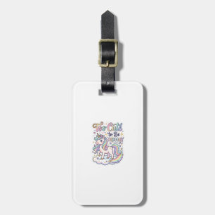 Étiquette À Bagage Licorne Trop Mignonne pour être Ordinaire Vecteur 
