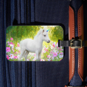 Étiquette À Bagage Licorne White Pony