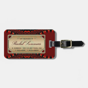 Étiquette À Bagage L'identification faite sur commande de bagage de