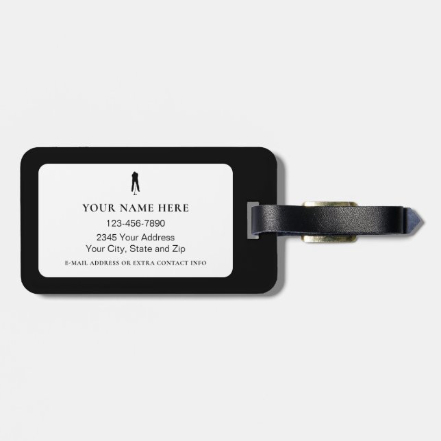 Étiquette À Bagage Life Is Better at Tee Time Personalized Golfer (Dos horizontal)