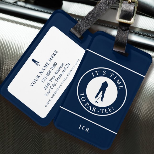 Étiquette À Bagage Life Is Better at Tee Time Personalized Golfer (Life Is Better at Tee Time Personalized Golfer Luggage Tag)