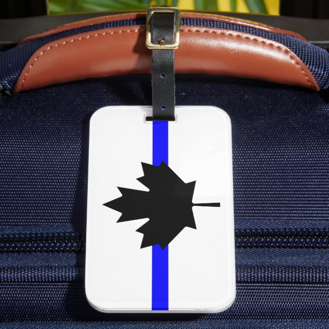 Étiquette À Bagage Ligne bleue mince - version Canada (Insitu Rectoal 2)