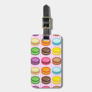 Étiquette À Bagage Lignes des Macarons