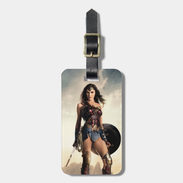 Étiquette À Bagage Ligue de Justice | Wonder Woman Sur Le Champ De Ba (Devant Vertical)