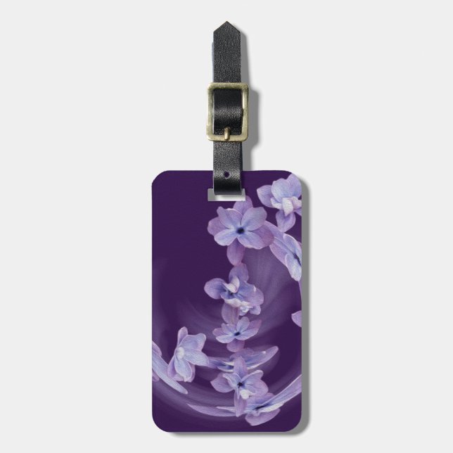 Étiquette À Bagage Lilac en cercle (Devant Vertical)