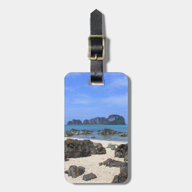 Étiquette À Bagage L'île tropicale (Devant Vertical)