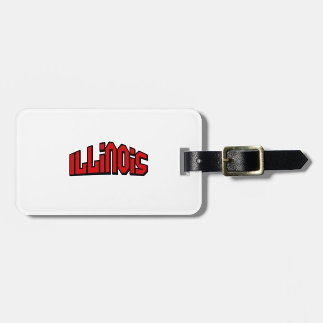Étiquette À Bagage L'Illinois (Devant horizontal)