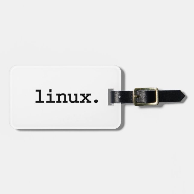 Étiquette À Bagage linux. (Devant horizontal)