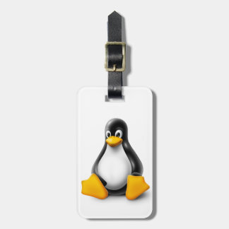 Étiquette À Bagage Linux Tux le pingouin
