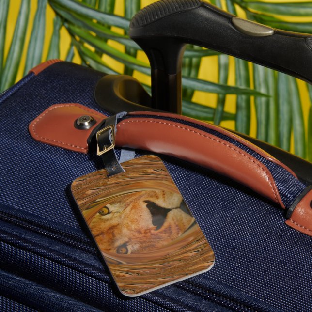 Étiquette À Bagage Lion Abstrait Safari Art (Insitu Rectoal 1)
