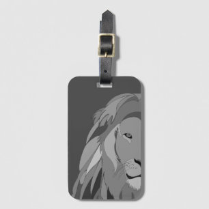 Étiquette À Bagage Lion Animal Vue Latérale Lion