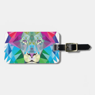 Étiquette À Bagage Lion Arc-en-ciel