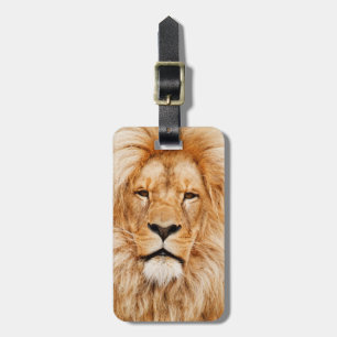 Étiquette À Bagage Lion sauvage - Numéro de bagage personnalisé