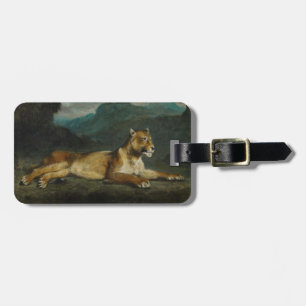Étiquette À Bagage Lionne reposant, c.1855 (huile sur le panneau)