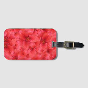 Étiquette À Bagage Lis rouges de jardin de photo de fleur