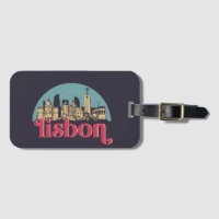 Lisbonne Portugal Ville Skyline Vintage Cityscape