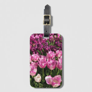 Étiquette À Bagage Lit de jardin pourpre et rose Tulip, Oregon