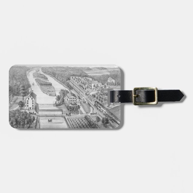 Étiquette À Bagage Lithographie de pierre de l'Illinois du Nord Auror (Devant horizontal)