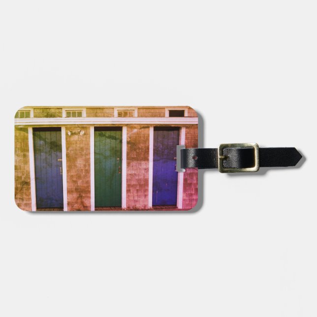 Étiquette À Bagage Little Compton, RI Summer Colony Cabanas (LC) (Devant horizontal)