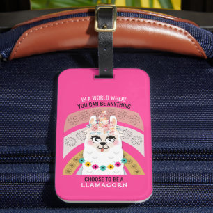 Étiquette À Bagage Llama Choisir d'être une étiquette de bagage Lla